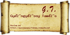 Gyöngyössy Tamás névjegykártya