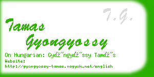 tamas gyongyossy business card